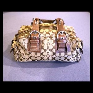 Coach tan and brown bag